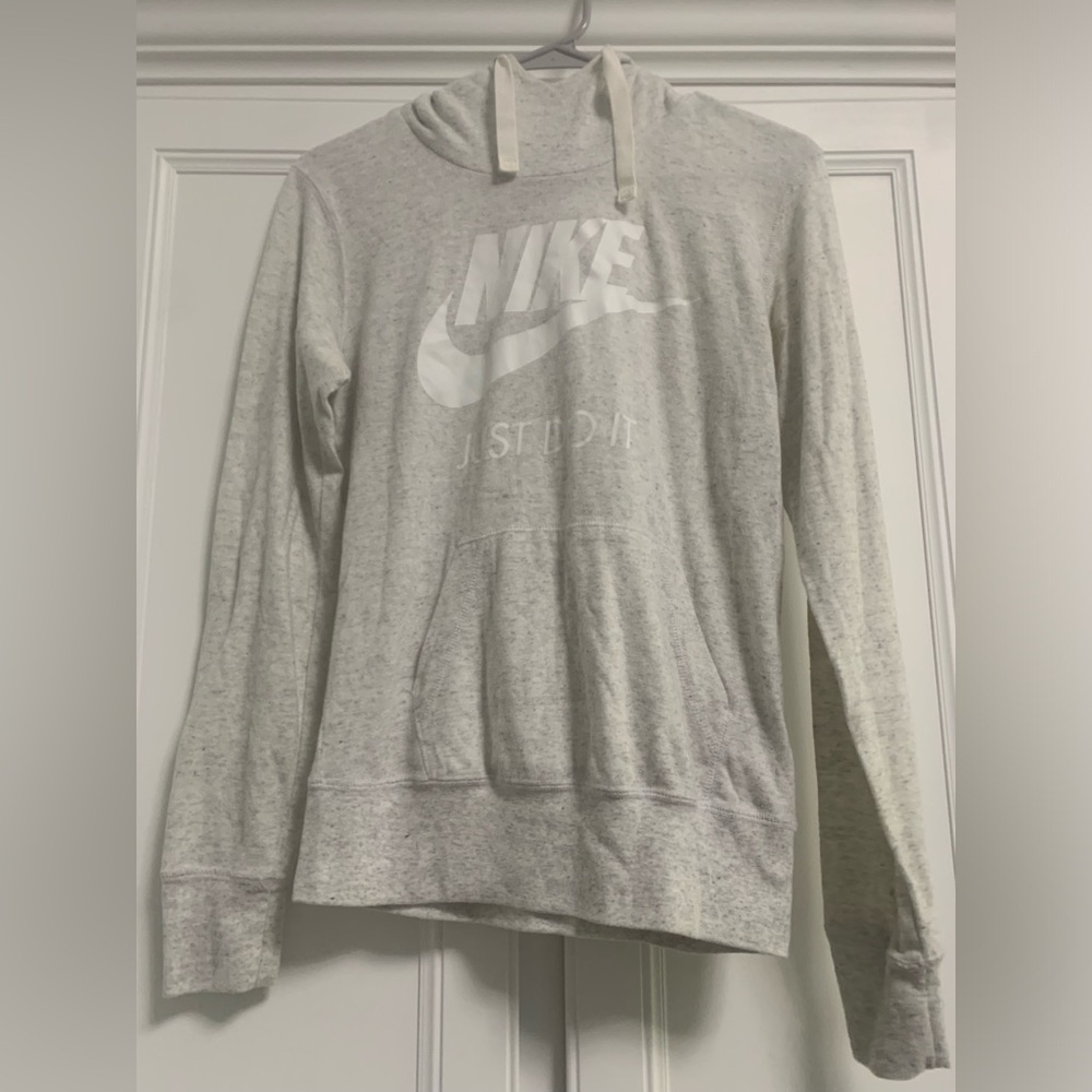 Nike Hooded Long Sleeve T-shirt Gray/White Heathered